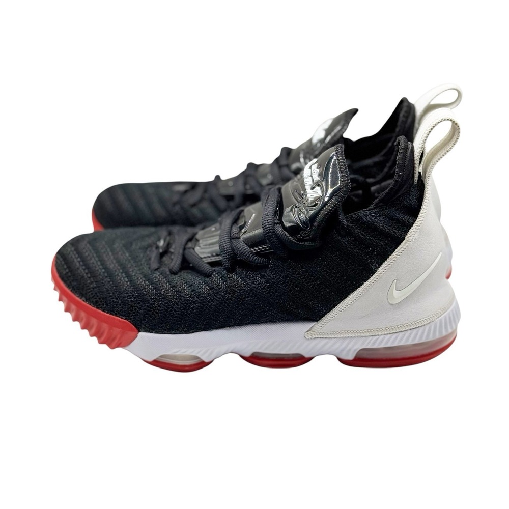 Nike Lebron 16 XVI GS Bred 2019 ~ Youth Size US 4Y Black and Red AQ2465-016